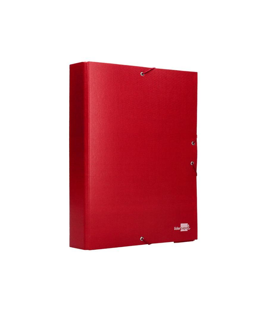 Carpeta proyectos liderpapel folio lomo 90mm cartón forrado roja