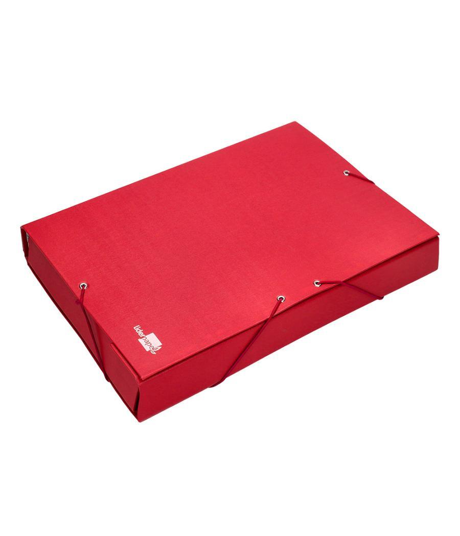 Carpeta proyectos liderpapel folio lomo 90mm cartón forrado roja