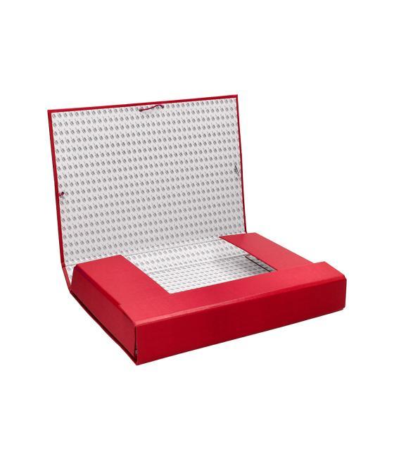 Carpeta proyectos liderpapel folio lomo 90mm cartón forrado roja