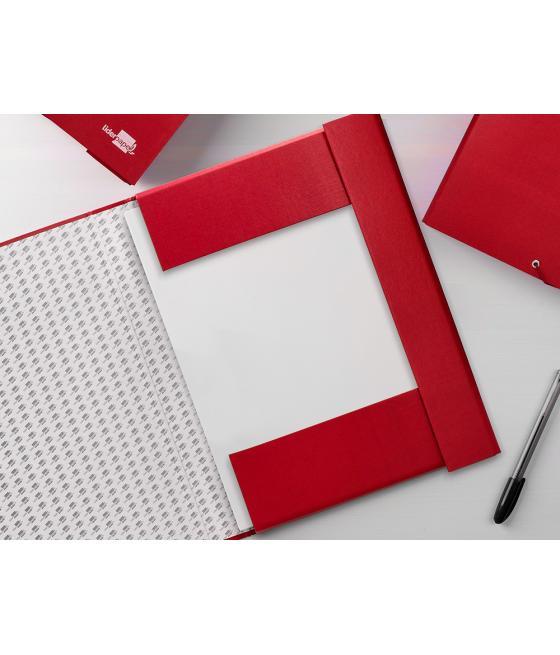 Carpeta proyectos liderpapel folio lomo 90mm cartón forrado roja