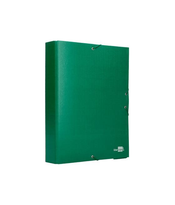 Carpeta proyectos liderpapel folio lomo 90mm cartón forrado verde