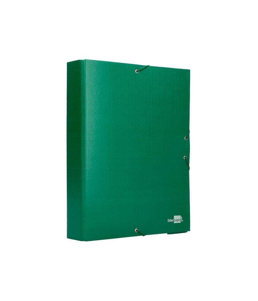 Carpeta proyectos liderpapel folio lomo 90mm cartón forrado verde