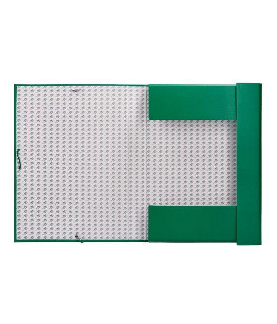 Carpeta proyectos liderpapel folio lomo 90mm cartón forrado verde