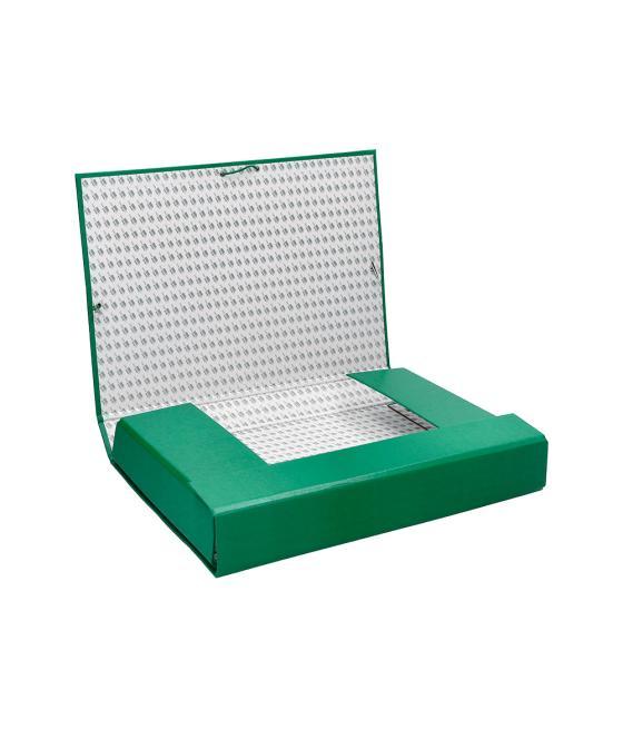 Carpeta proyectos liderpapel folio lomo 90mm cartón forrado verde