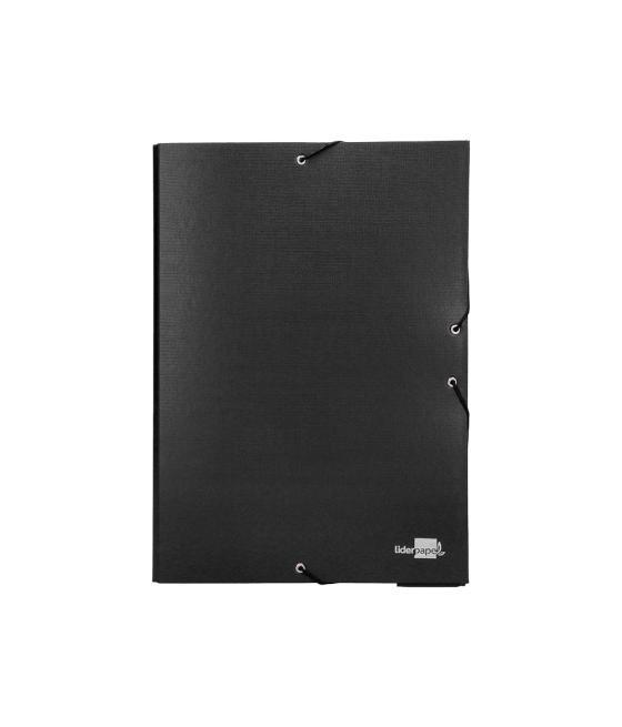 Carpeta proyectos liderpapel folio lomo 90mm cartón forrado negra