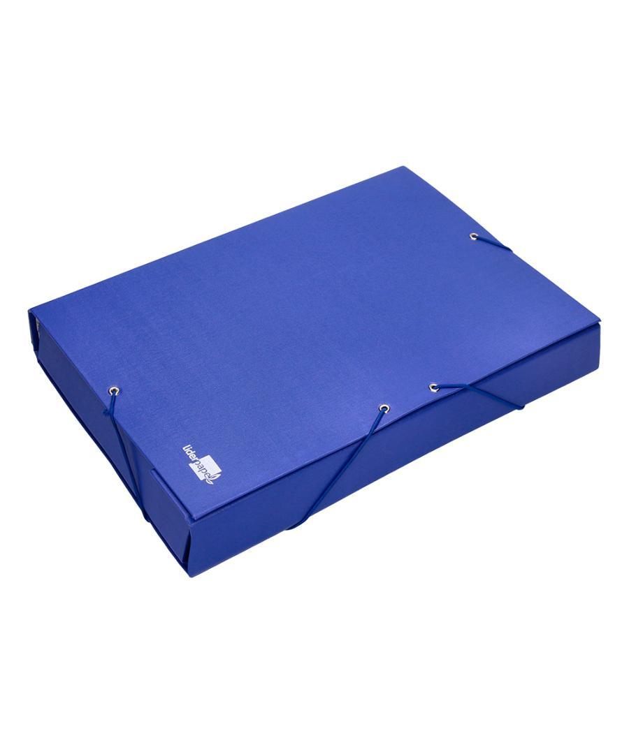 Carpeta proyectos liderpapel folio lomo 70mm cartón forradoazul