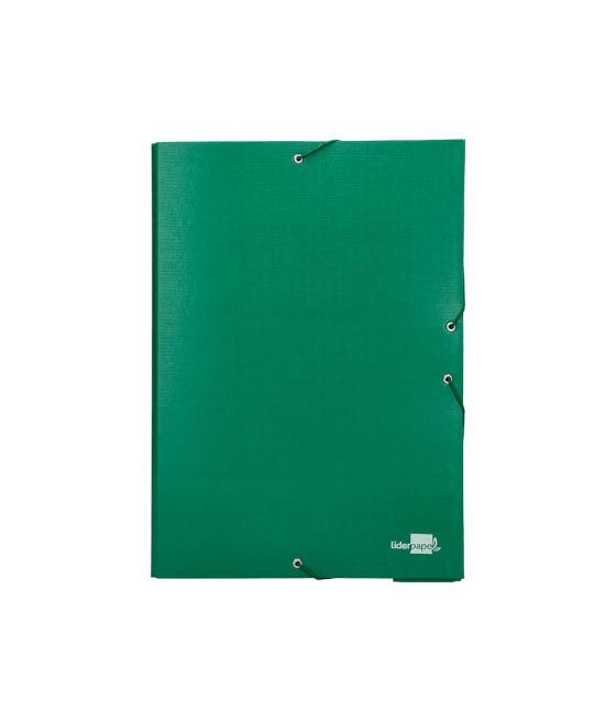 Carpeta proyectos liderpapel folio lomo 70mm cartón forradoverde