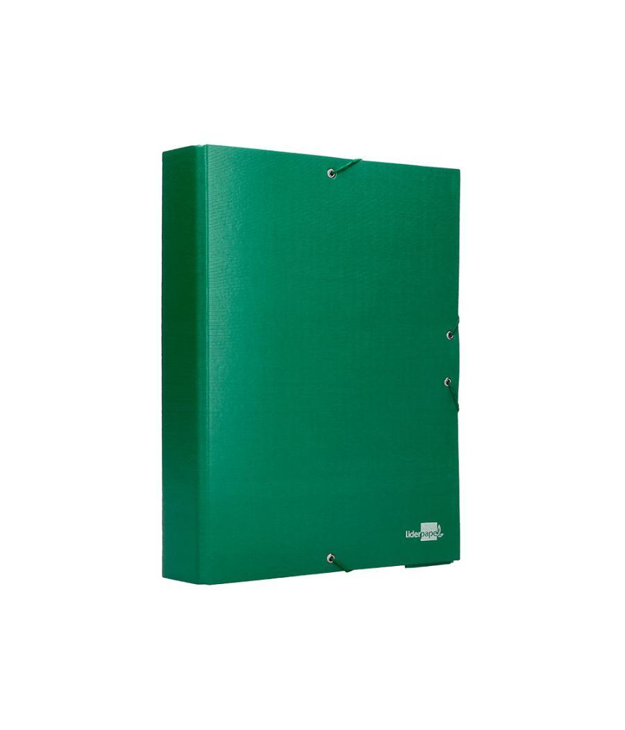 Carpeta proyectos liderpapel folio lomo 70mm cartón forradoverde