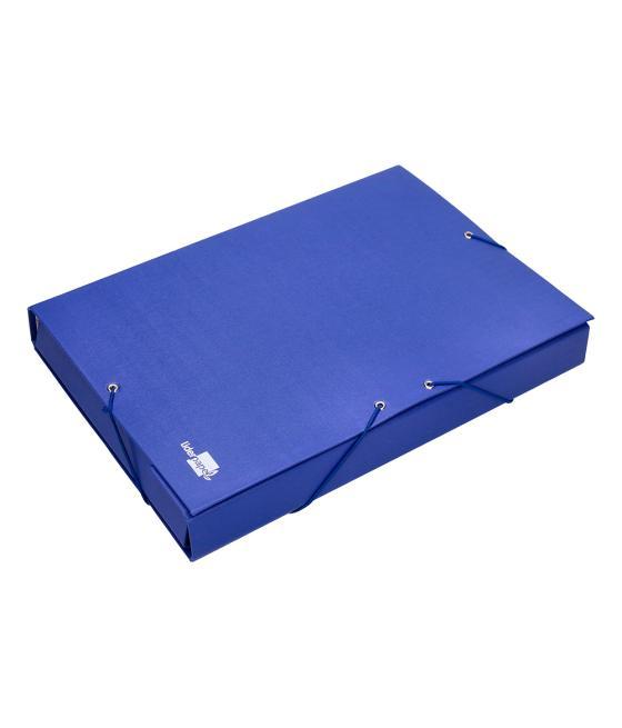 Carpeta proyectos liderpapel folio lomo 50mm cartón forradoazul