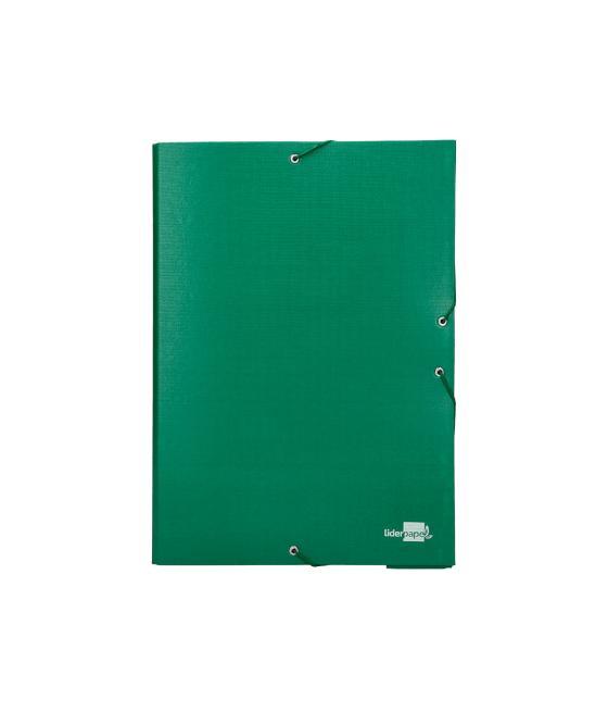 Carpeta proyectos liderpapel folio lomo 50mm cartón forradoverde