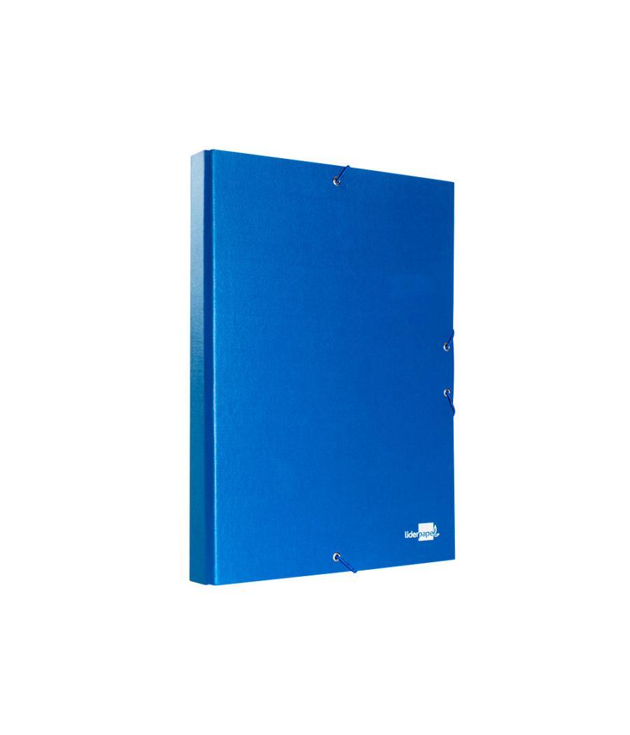 Carpeta proyectos liderpapel folio lomo 30mm cartón forradoazul