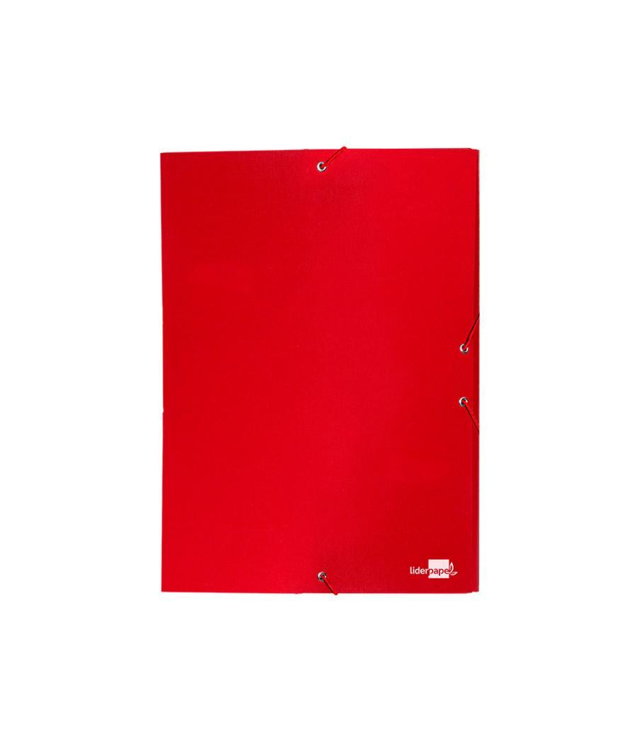 Carpeta proyectos liderpapel folio lomo 30mm cartón forrado roja