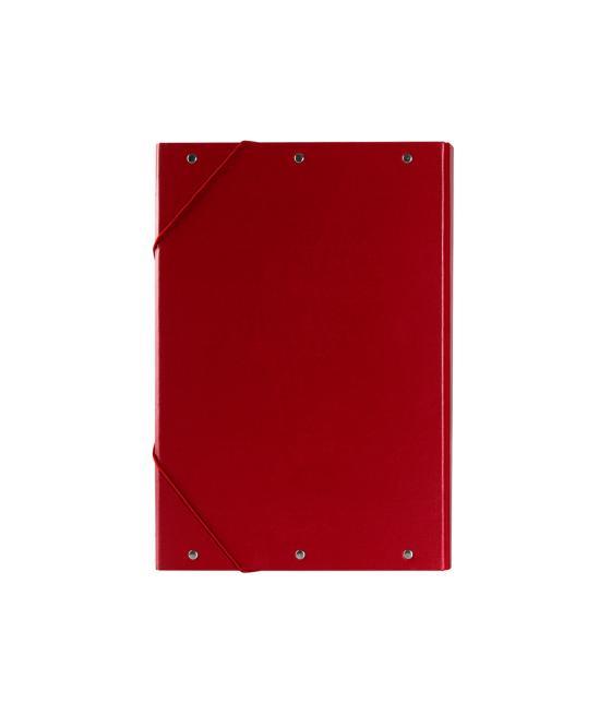 Carpeta proyectos liderpapel folio lomo 30mm cartón forrado roja