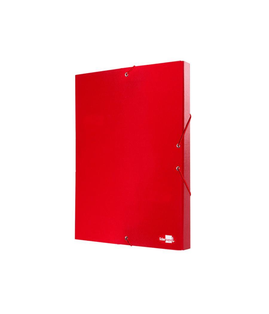 Carpeta proyectos liderpapel folio lomo 30mm cartón forrado roja