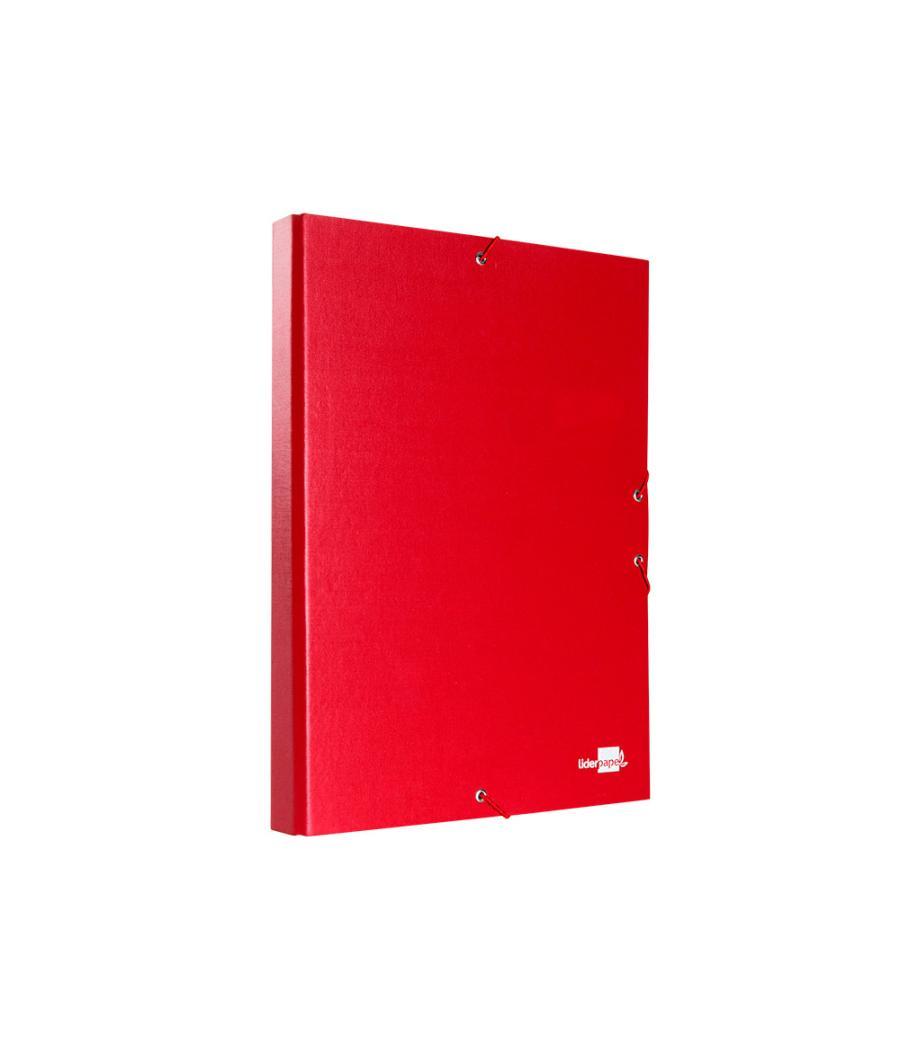 Carpeta proyectos liderpapel folio lomo 30mm cartón forrado roja