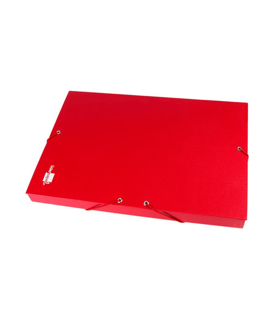 Carpeta proyectos liderpapel folio lomo 30mm cartón forrado roja