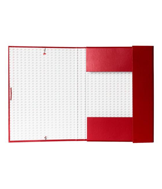 Carpeta proyectos liderpapel folio lomo 30mm cartón forrado roja