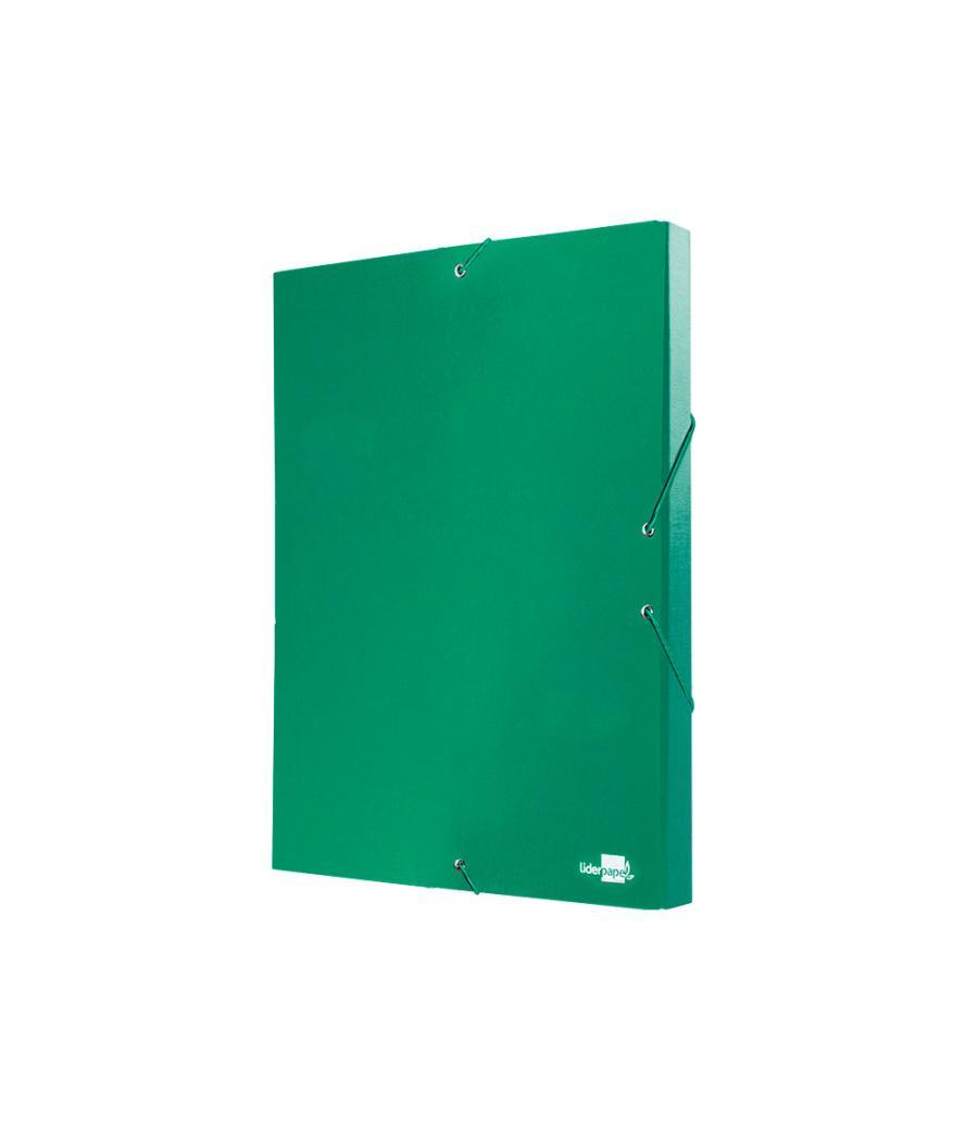 Carpeta proyectos liderpapel folio lomo 30mm cartón forrado verde