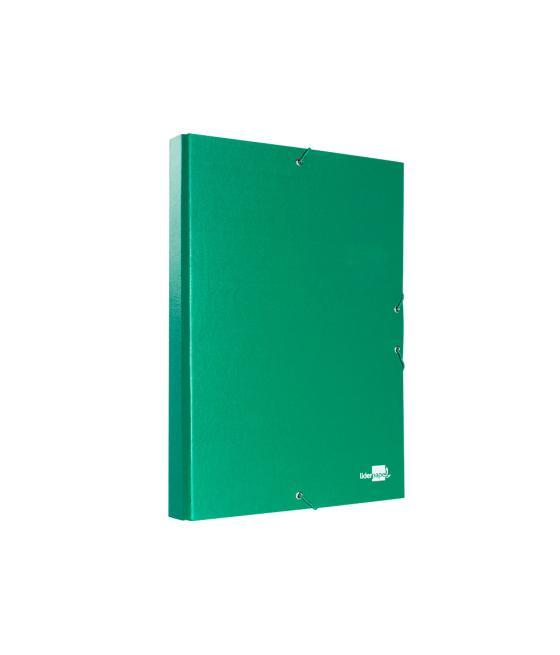 Carpeta proyectos liderpapel folio lomo 30mm cartón forrado verde