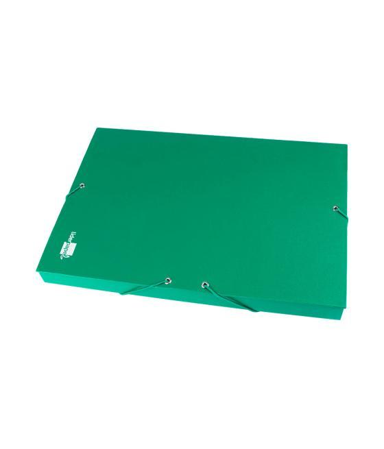 Carpeta proyectos liderpapel folio lomo 30mm cartón forrado verde