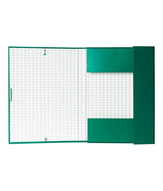 Carpeta proyectos liderpapel folio lomo 30mm cartón forrado verde