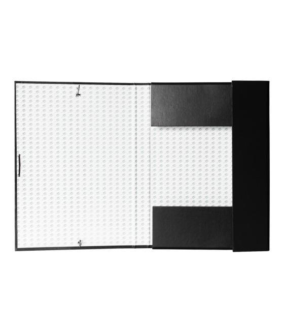 Carpeta proyectos liderpapel folio lomo 30mm cartón forrado negra