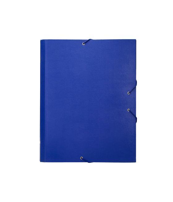 Carpeta clasificadora liderpapel 12 departamentos folio prolongado cartón forrado azul