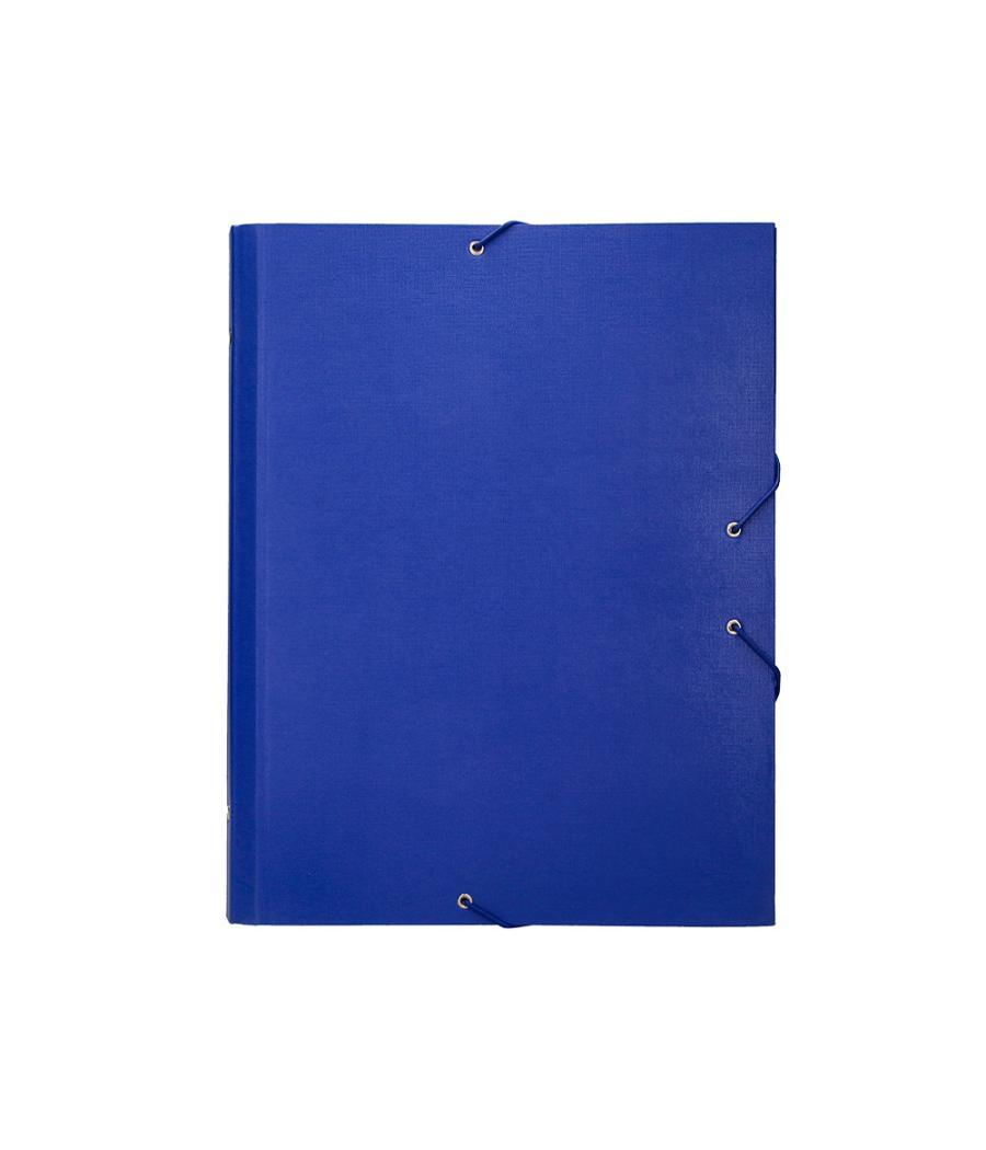 Carpeta clasificadora liderpapel 12 departamentos folio prolongado cartón forrado azul