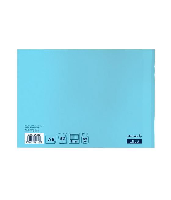 Libreta liderpapel smart a5 apaisado 32h 60g/m2 cuadro 4mmcon margen