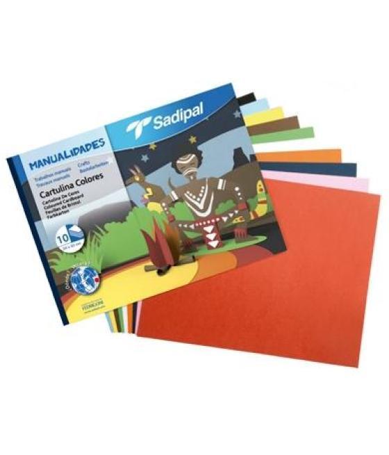Sadipal bloc de cartulina color 32x24cm para manualidades 10h c/surtidos