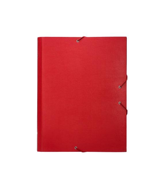 Carpeta clasificadora liderpapel 12 departamentos folio prolongado cartón forrado roja