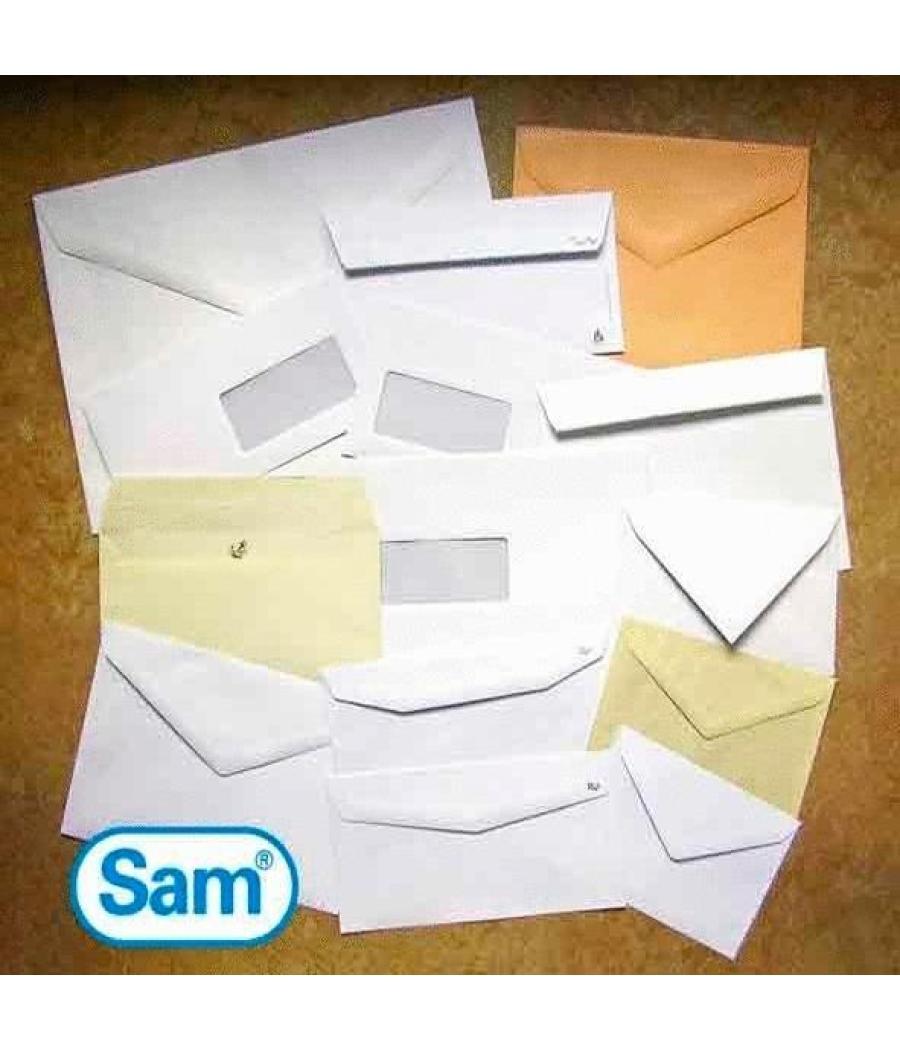 Sam bolsa din a5 versam 160 c autoadhesivo con tira de silicona 162x229 90 gramos offset blanco 250 sobres