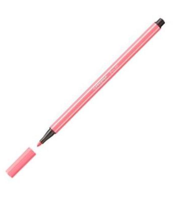 Stabilo rotulador pen 68 rosa claro caja 10 ud
