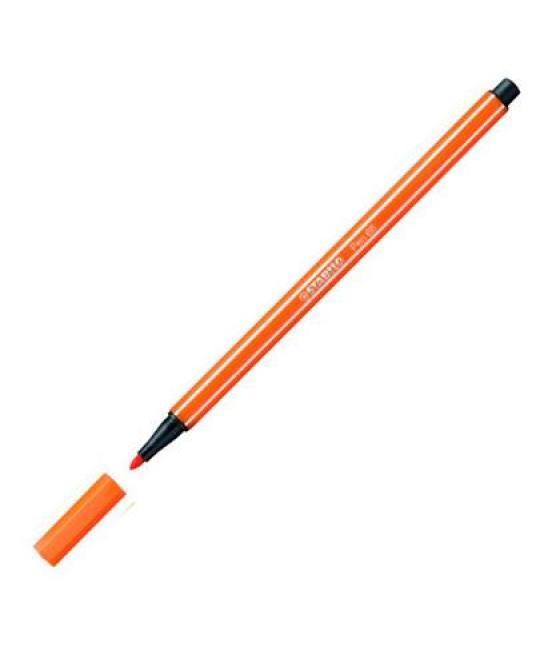 Stabilo rotulador pen 68 bermellón palido caja 10 ud