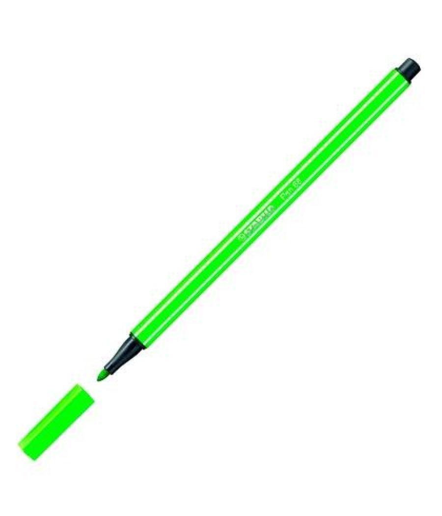 Stabilo pen 68 rotulador verde claro -10u-