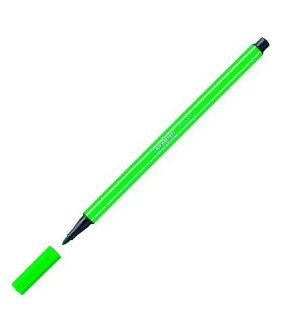 Stabilo rotulador pen 68 verde caja 10 ud