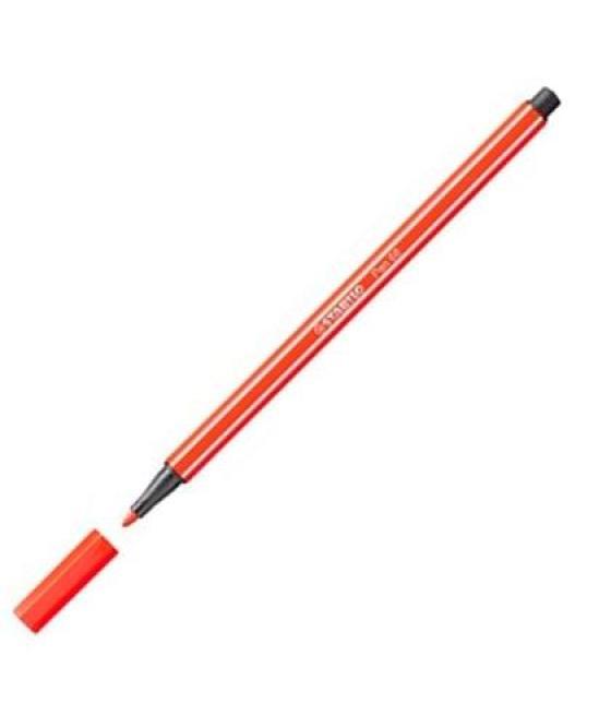 Stabilo rotulador pen 68 rojo caja 10 ud