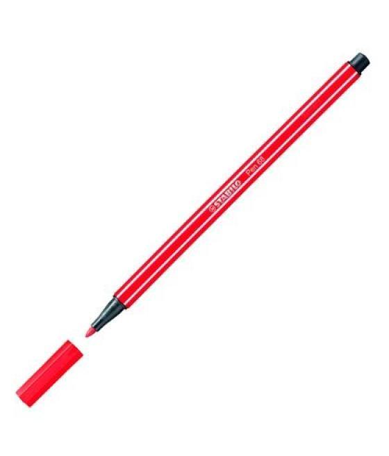 Stabilo pen 68 rotulador carmín -10u-