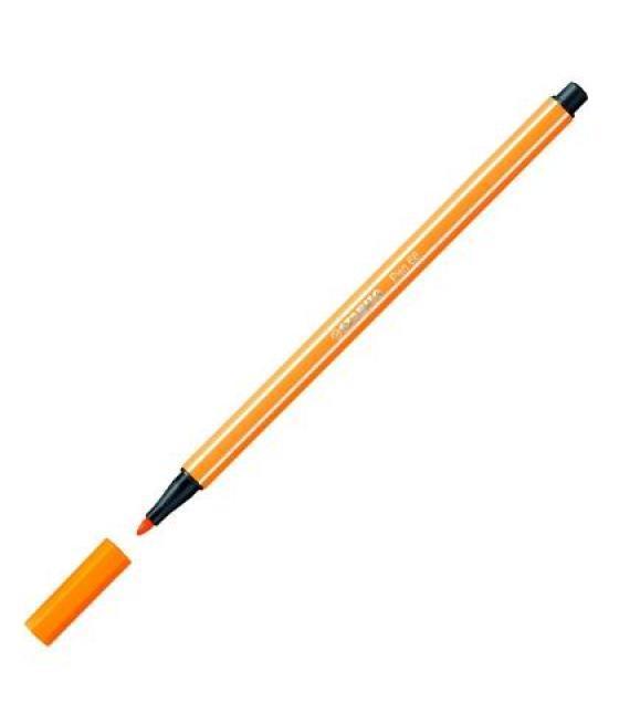 Stabilo rotulador pen 68 naranja caja 10 ud