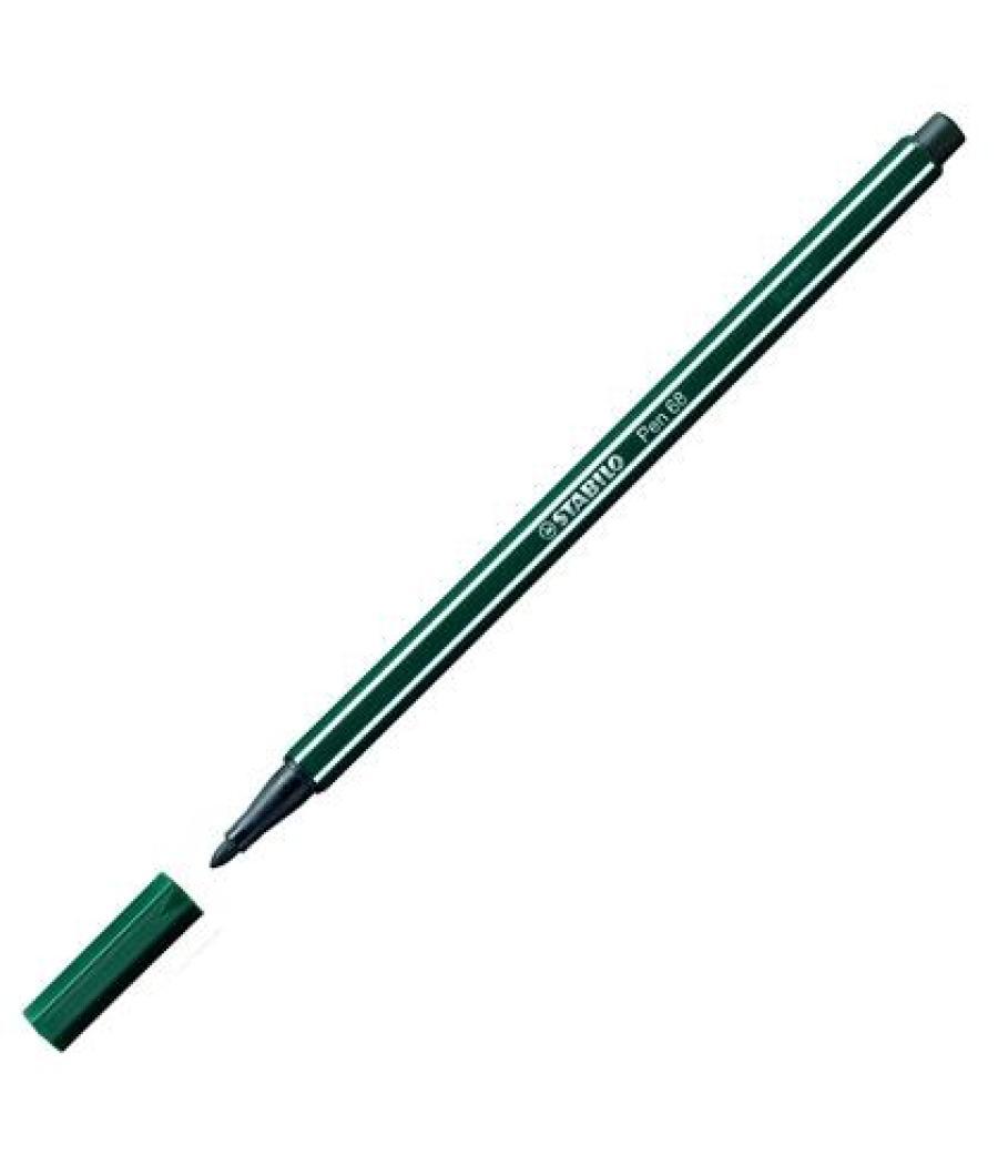 Stabilo pen 68 rotulador verde tierra -10u-