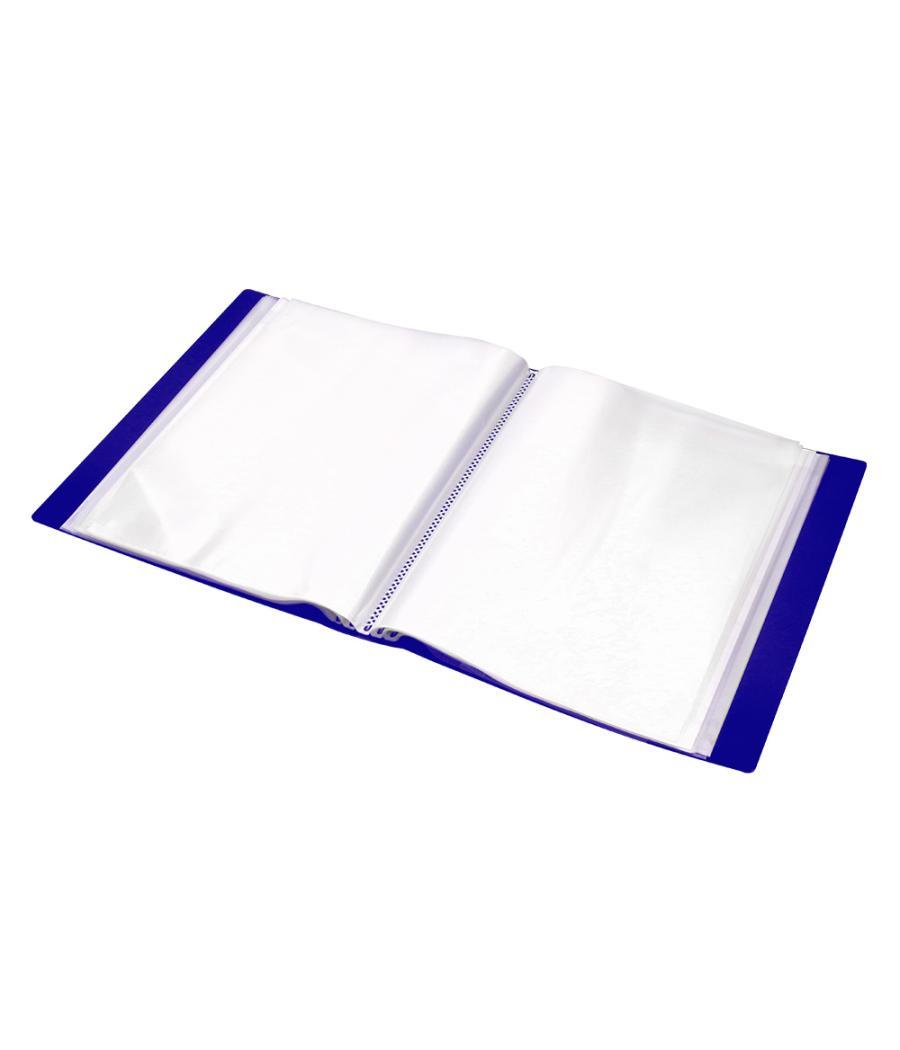 Carpeta liderpapel personaliza 37862 100 fundas polipropilenodin a4 azul con cajetin