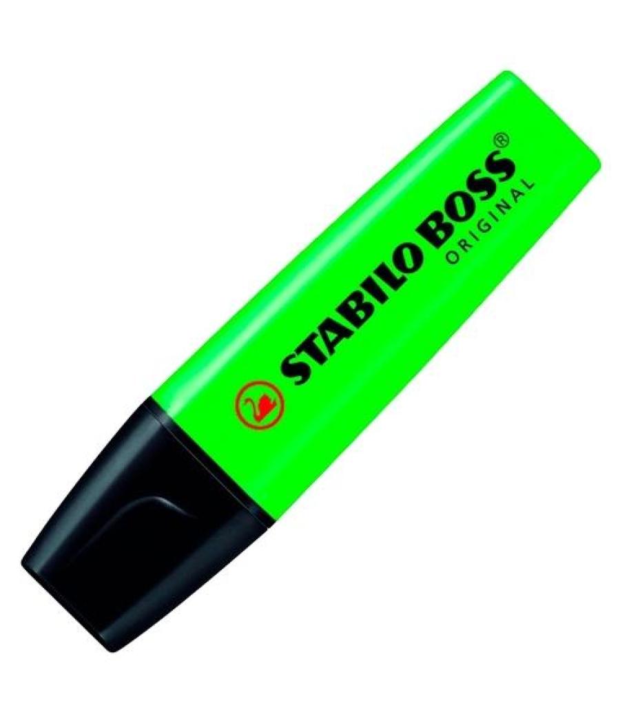 Stabilo boss marcador fluorescente verde
