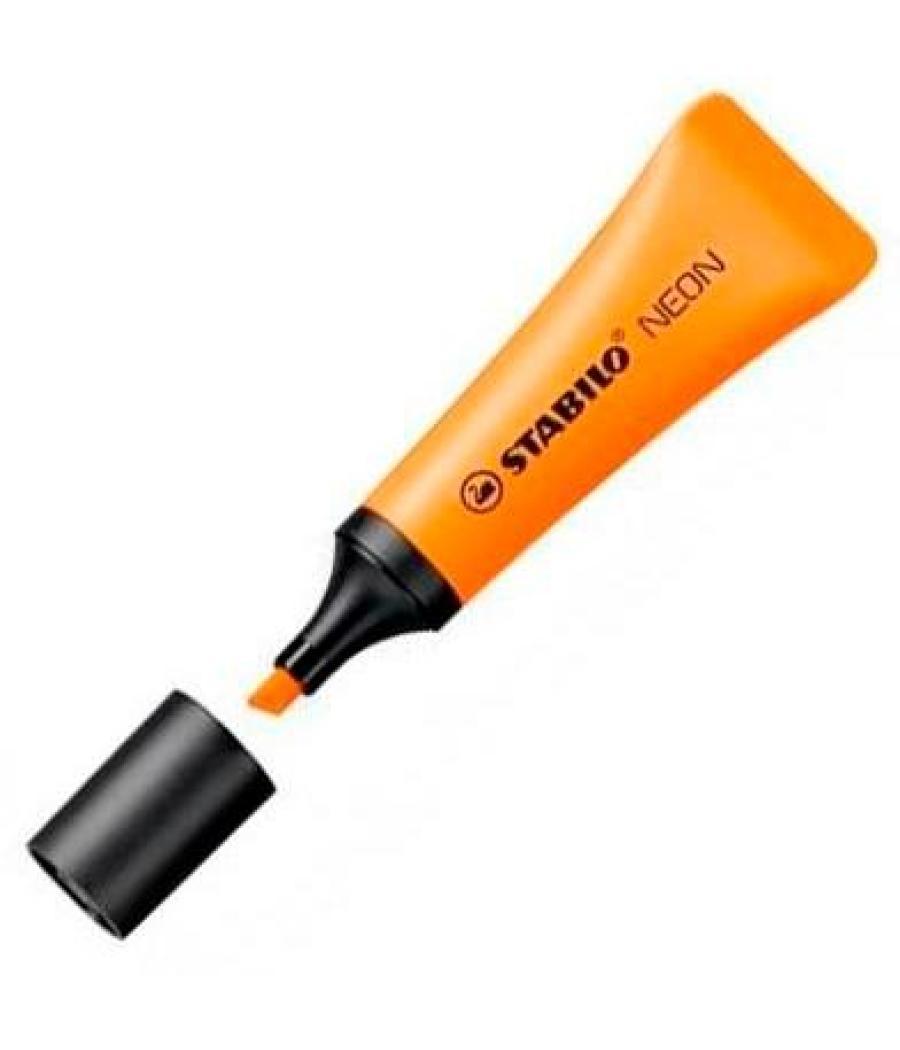 Stabilo neon marcador fluorescente naranja -10u-