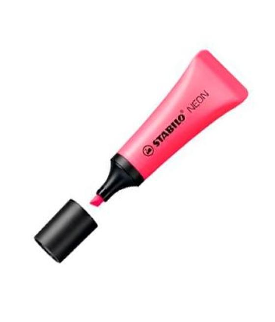 Stabilo neon marcador fluorescente rosa -10u-