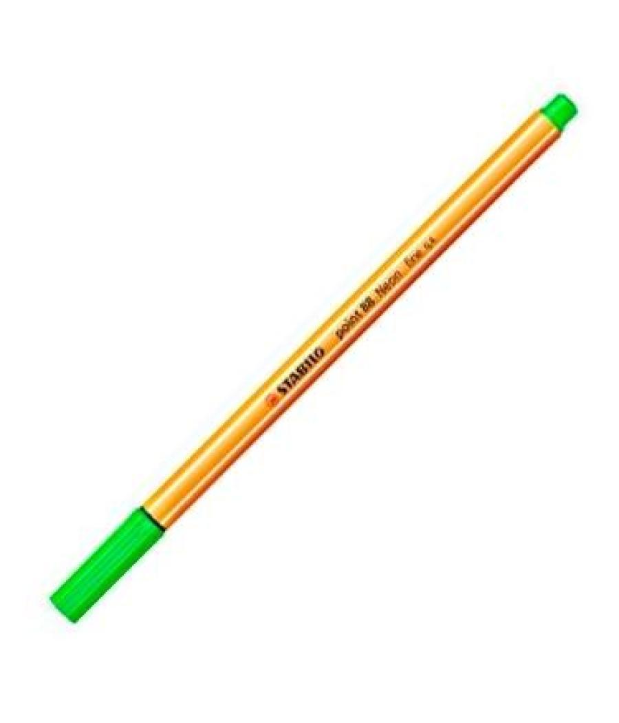 Stabilo point 88 rotulador verde neón -10u-