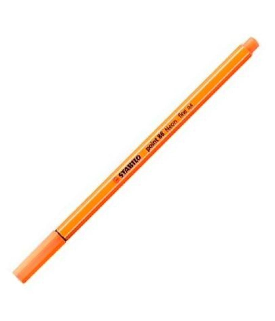Stabilo point 88 rotulador naranja neón -10u-