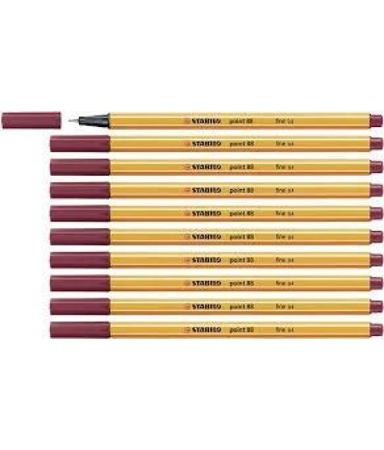 Stabilo rotulador point 88 púrpura caja 10 ud