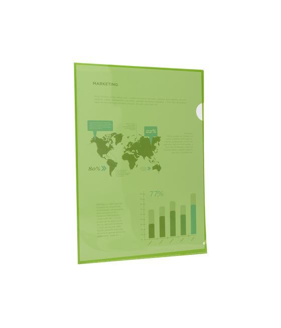 Carpeta liderpapel dossier uñero 44003 polipropileno din a4 verde 20 hojas