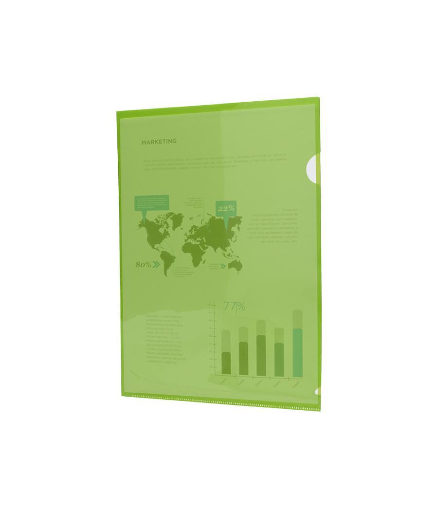 Carpeta liderpapel dossier uñero 44003 polipropileno din a4 verde 20 hojas