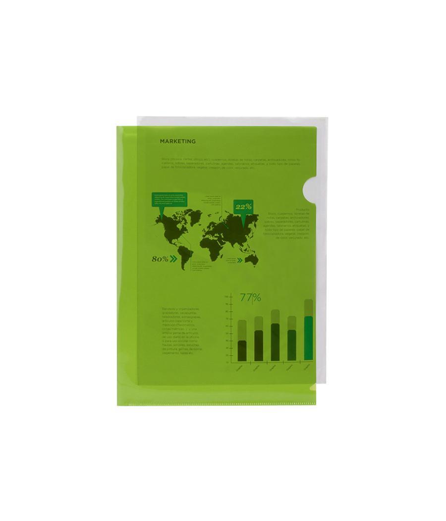 Carpeta liderpapel dossier uñero 44003 polipropileno din a4 verde 20 hojas